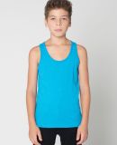 American Apparel BB208W Youth Poly-Cotton Tank Neon Heather Blue