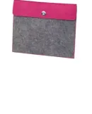 BG653S Port Authority® Felt Tablet Sleeve Raspbry/Ft Gry