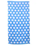 Carmel Towel Company C3060P Polka Dot Velour Beach Towel Light Blue