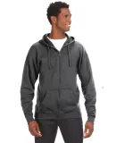 Blank hoodies J. America - Premium Full-Zip Hooded Sweatshirt - 8821 Charcoal Heather