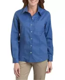 Dickies FL254 Ladies' Long-Sleeve Stretch Oxford Shirt FRENCH BLUE