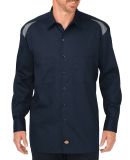 Dickies Workwear LL605 Men's Long-Sleeve Performance Team Shirt DARK NAVY/ SMOKE