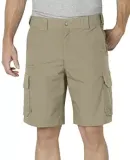 Dickies Workwear LR704 Unisex Tactical 10 Relaxed Fit Stretch Ripstop Cargo Short DESERT SAND _50