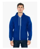 MT497W Unisex Salt And Pepper Hooded Zip Sweatshirt Peppered Lapis