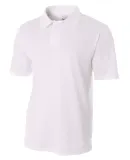 N3262 A4 Drop Ship Men's Textured Polo Shirt WHITE