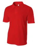 N3262 A4 Drop Ship Men's Textured Polo Shirt SCARLET
