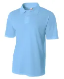 N3262 A4 Drop Ship Men's Textured Polo Shirt LIGHT BLUE