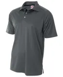  N3293 A4 Adult Interlock Contrast Polo GRAPHITE/ BLACK