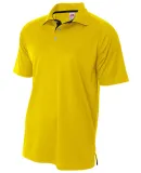  N3293 A4 Adult Interlock Contrast Polo GOLD / BLACK