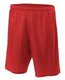 N5274 A4 Adult Utility Mesh Shorts SCARLET