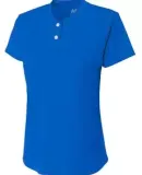 NG3143 A4 Drop Ship Girl's Tek 2-Button Henley Shirt ROYAL