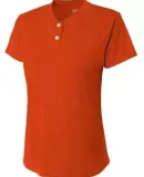 NG3143 A4 Drop Ship Girl's Tek 2-Button Henley Shirt ATHLETIC ORANGE