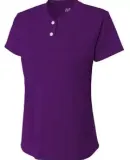 NG3143 A4 Drop Ship Girl's Tek 2-Button Henley Shirt PURPLE