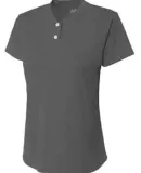 NG3143 A4 Drop Ship Girl's Tek 2-Button Henley Shirt GRAPHITE