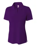 NW3261 A4 Drop Ship Ladies' Solid Interlock Polo PURPLE