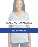 LST370 Sport-Tek® Ladies CamoHex V-Neck Tee True Royal