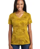 LST370 Sport-Tek® Ladies CamoHex V-Neck Tee in Gold