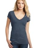 DT6502 District Juniors Very Important Tee Deep V  in Hthrd navy