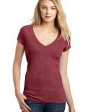 DT6502 District Juniors Very Important Tee Deep V  in Hthrd red