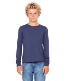 BELLA+CANVAS 3501Y Youth Long-Sleeve T-Shirt in Navy