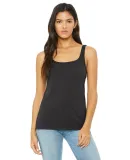 BELLA 6488 Womens Loose Tank Top in Dark gry heather