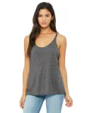 BELLA 8838 Womens Flowy Tank Top in Asphalt slub