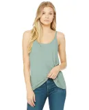 BELLA 8838 Womens Flowy Tank Top in Dusty blue