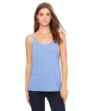 BELLA 8838 Womens Flowy Tank Top in Blue triblend