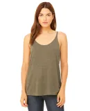 BELLA 8838 Womens Flowy Tank Top in Heather olive