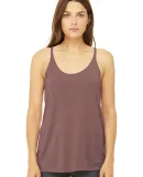 BELLA 8838 Womens Flowy Tank Top in Mauve