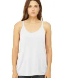 BELLA 8838 Womens Flowy Tank Top in White