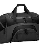 BG99 Port & Company® - Colorblock Sport Duffel in Heathr gry/blk