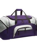 BG99 Port & Company® - Colorblock Sport Duffel in Purple/grey