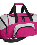 BG99 Port & Company® - Colorblock Sport Duffel in Trop pink/grey