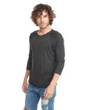 Next Level 6051 Unisex Tri-Blend 3/4 Sleeve Raglan in Vin blk/ vin blk