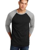 Next Level 6051 Unisex Tri-Blend 3/4 Sleeve Raglan in Premium heather/vintage black