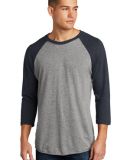 Next Level 6051 Unisex Tri-Blend 3/4 Sleeve Raglan in Vintage navy/premium heather