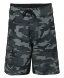 Burnside B9371 Camo-Diamond Dobby Board Short Black Camo