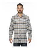 Burnside B8210 Yarn-Dyed Long Sleeve Flannel Stone