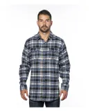 Burnside B8210 Yarn-Dyed Long Sleeve Flannel Blue