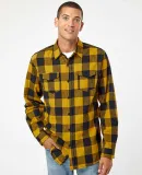 Burnside B8210 Yarn-Dyed Long Sleeve Flannel Gold/ Black