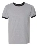 Gildan G860 DryBlend Ringer Tee SPORT GREY/ BLK