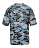 2181 Badger - Youth Camo Short Sleeve T-Shirt Columbia Blue