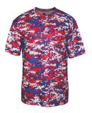 4180 Badger - B-Core Digital Camo T-Shirt in Red/ royal digital