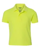 72800B Gildan DryBlend® Youth Double Piqué Polo SAFETY GREEN