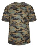 4181 Badger  Camo Short Sleeve T-Shirt in Sand
