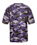 4181 Badger  Camo Short Sleeve T-Shirt in Purple