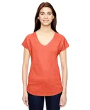 6750VL Anvil - Ladies' Triblend V-Neck T-Shirt  in Heather orange