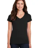 5V00L Gildan Heavy Cotton™ Ladies' V-Neck T-Shir in Black