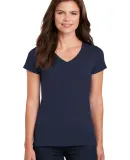 5V00L Gildan Heavy Cotton™ Ladies' V-Neck T-Shir in Navy